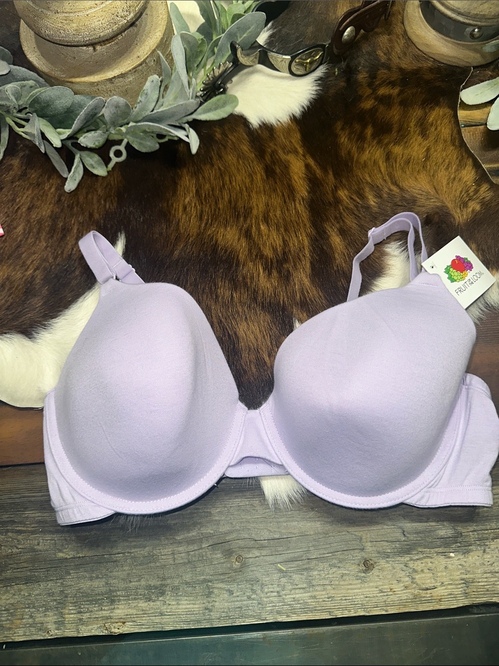 NWT Fruit of the Loom Light Lavender Smooth T-Shirt Bra